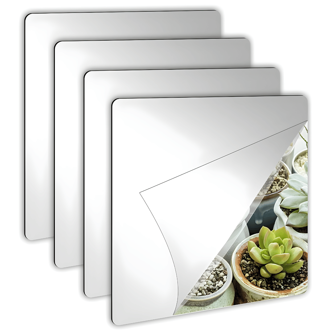 InfinityMirrors: Decorative Wall Mirror Tiles ( 2MM Thick, 8 x 8 Inch)